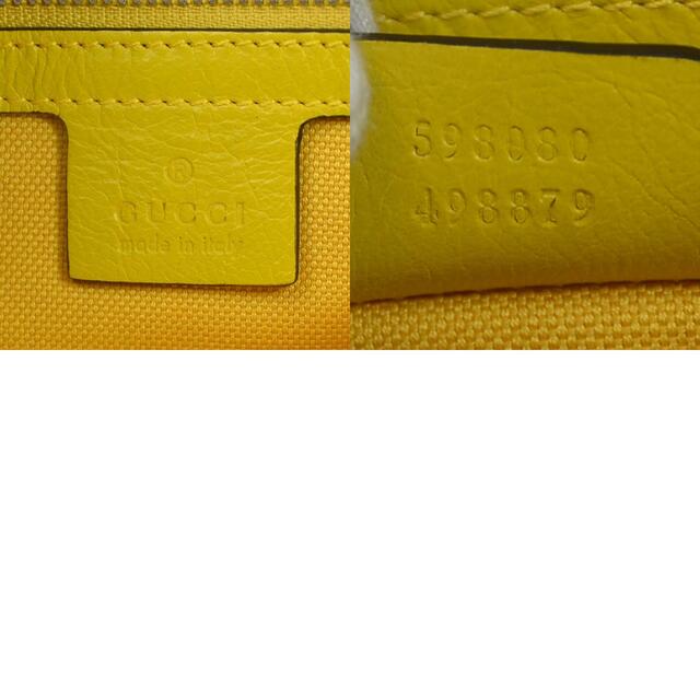 Gucci(グッチ)のグッチ GUCCI ウエストバッグ ベルトバッグ インターロッキング G レザー イエロー シルバー ユニセックス 598080 送料無料【中古】 e55176g レディースのバッグ(ボディバッグ/ウエストポーチ)の商品写真