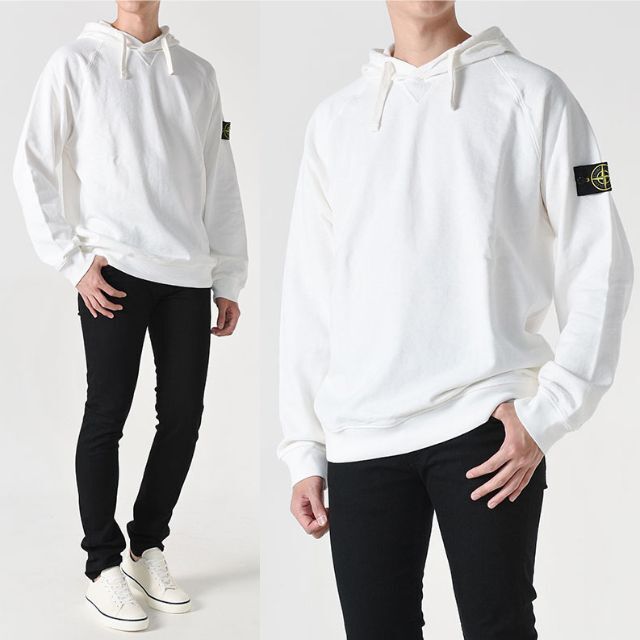 18 STONE ISLAND ホワイト パーカー フーディー size XL