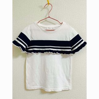 ザラキッズ(ZARA KIDS)の新品　韓国こども服　フリルデザインカットソー　150cm(Tシャツ/カットソー)