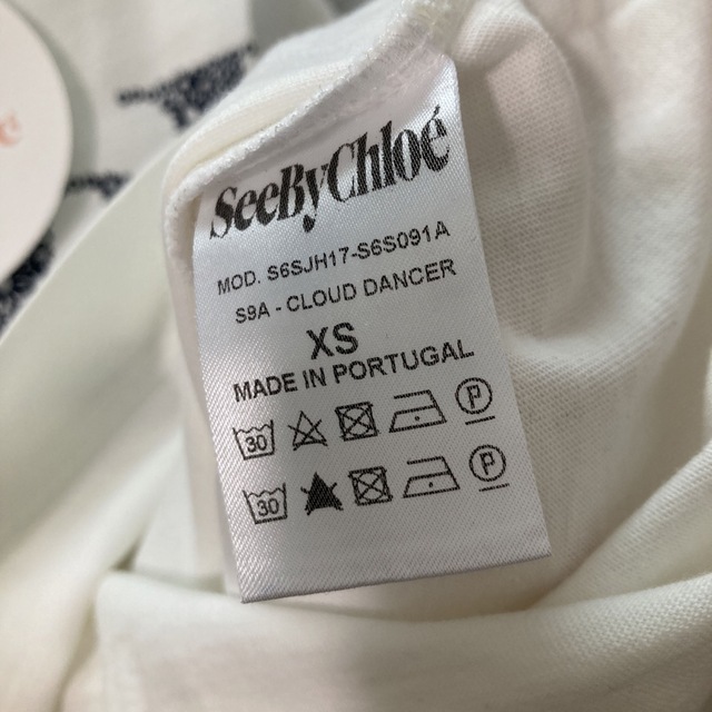 SEE BY CHLOE(シーバイクロエ)のSee by Chloe ロゴ グラフィック Tシャツ 長袖 新品未使用 レディースのトップス(Tシャツ(長袖/七分))の商品写真
