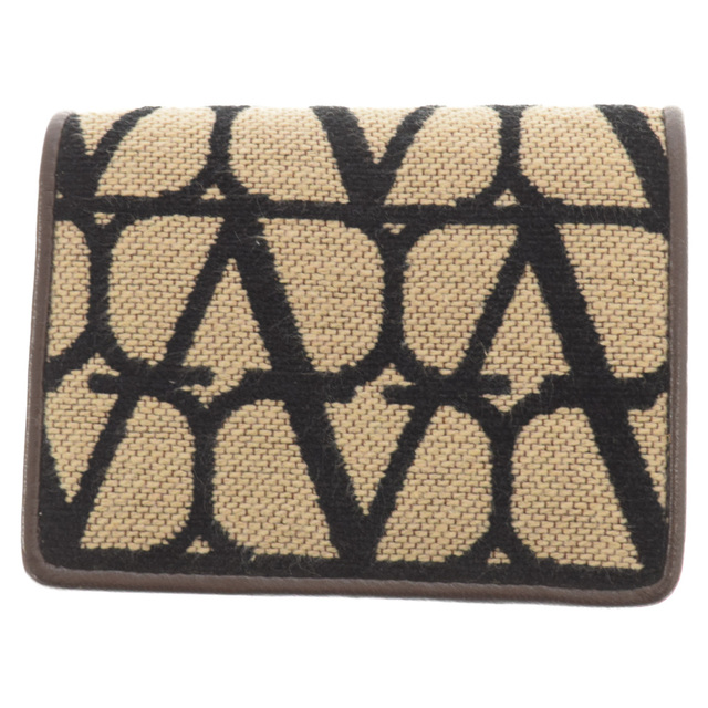 VALENTINO ヴァレンチノ 23SS SMALL TOILE ICONOGRAPHE WALLET mini スモール トワル イコノグラフ スモール ウォレット 二つ折り財布 ブラウン/ブラック | フリマアプリ ラクマ