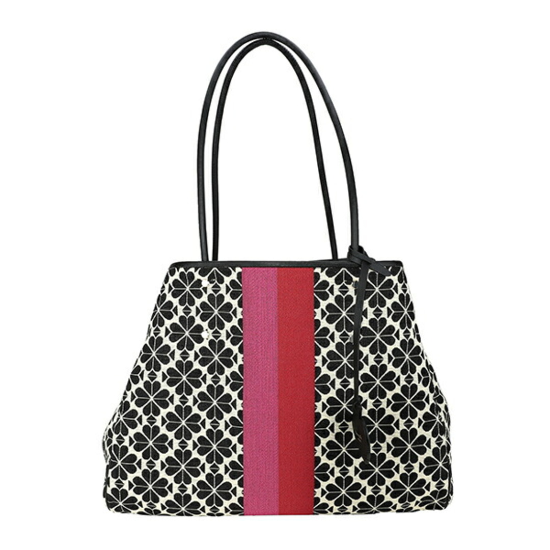 kate spade new york(ケイトスペードニューヨーク)の新品 ケイトスペード kate spade トートバッグ ストライプ エブリシング ラージ トート クリームマルチ レディースのバッグ(トートバッグ)の商品写真