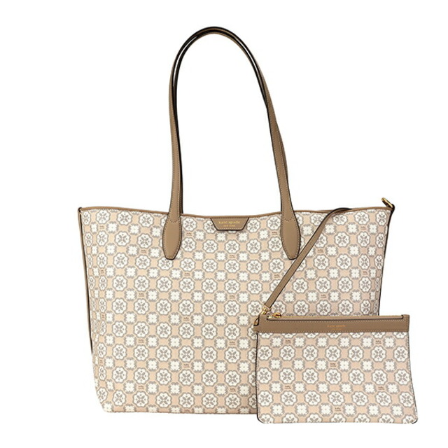 kate spade new york(ケイトスペードニューヨーク)の新品 ケイトスペード kate spade トートバッグ コーテッドキャンバス サットン ミディアムトート ナチュラルマルチ レディースのバッグ(トートバッグ)の商品写真