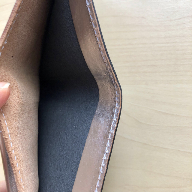 IL BISONTE - ☆新品☆イルビゾンテ 二つ折り財布 黒×シルバー スリム