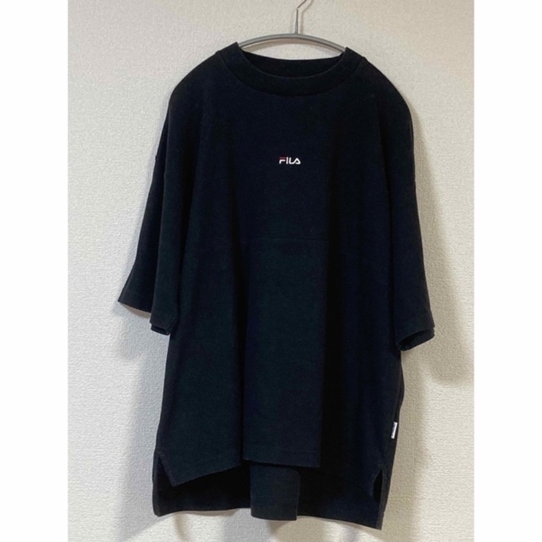 FILA(フィラ)の（大人気！） FILA フィラ Tシャツ ブラック ビッグロゴ  L レディースのトップス(Tシャツ(半袖/袖なし))の商品写真