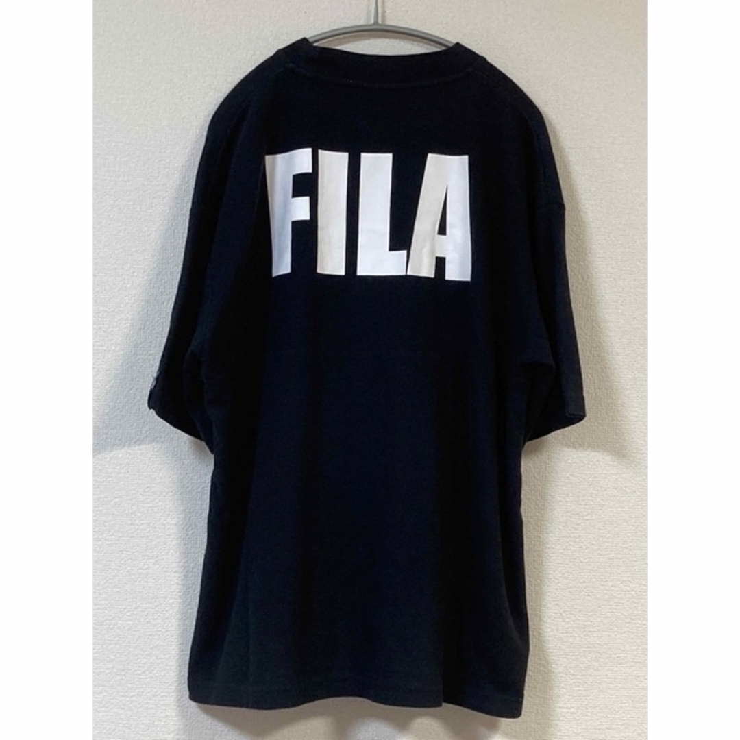 FILA(フィラ)の（大人気！） FILA フィラ Tシャツ ブラック ビッグロゴ  L レディースのトップス(Tシャツ(半袖/袖なし))の商品写真