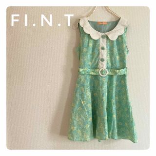 フィント(F i.n.t)の【Fi.n.t】フィント レトロ ワンピース ♡ Mサイズ フリーサイズ 美品(ひざ丈ワンピース)