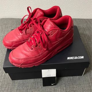 ナイキ(NIKE)のNIKEiD NIKE airmax90 エアマックス90 レッド 26.5cm(スニーカー)