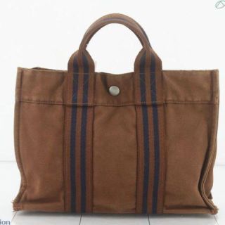 エルメス(HERMES)のエルメス HERMES フールトゥ PM ブラウン×ブラック(トートバッグ)