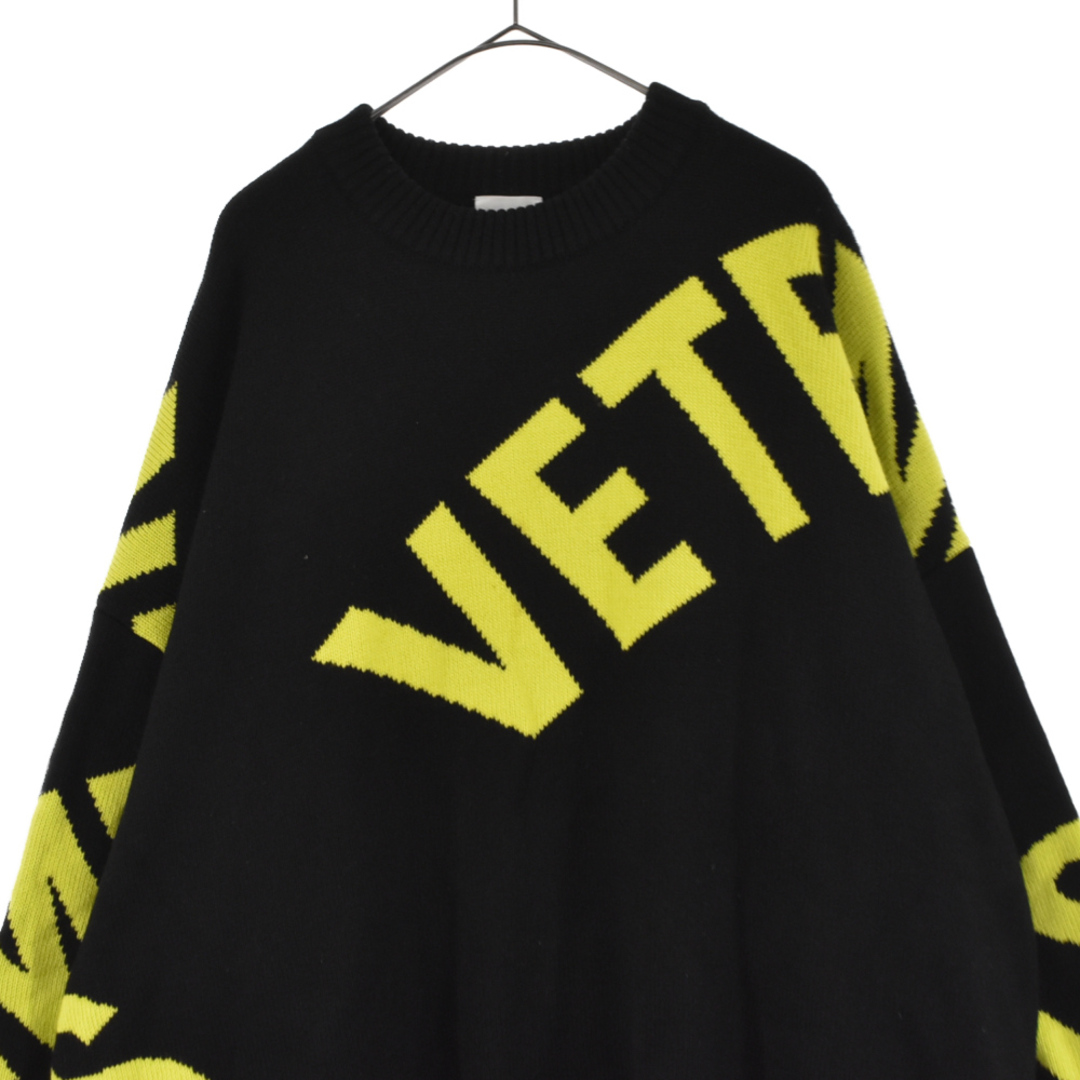 VETEMENTS ヴェトモン 22AW GIANT LOGO JACQUARD OVERSIZED KNIT CREW