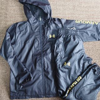 アンダーアーマー(UNDER ARMOUR)のアンダーアーマー　ウインドブレーカー　黒　YLG 上下セット(その他)