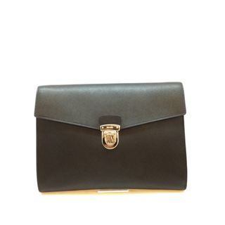 プラダ(PRADA)のPRADA  クラッチバッグ　サフィアーノ　2VF005 レザー　ブラック(セカンドバッグ/クラッチバッグ)