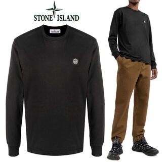 ストーンアイランド(STONE ISLAND)の5 STONE ISLAND ブラック 長袖 Tシャツ カットソー size L(Tシャツ/カットソー(七分/長袖))