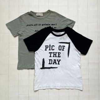 ザラキッズ(ZARA KIDS)のZARA KIDS レタリングプリントTシャツ 2枚セット 110cm(Tシャツ/カットソー)