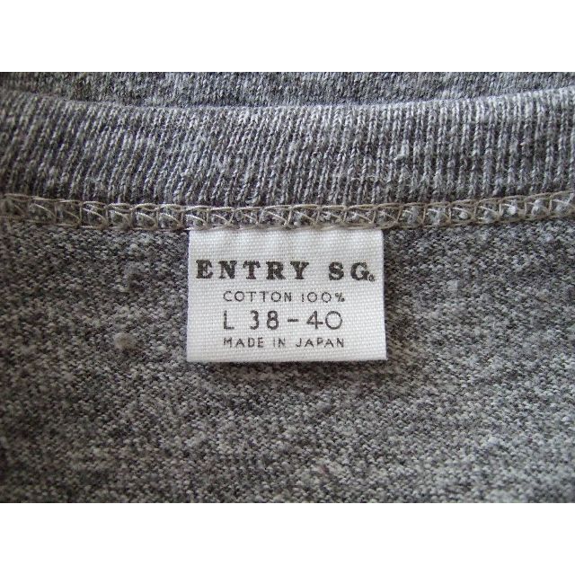 ENTRY SG エントリーエスジー　五分袖　グレー　Tシャツ　Lサイズ