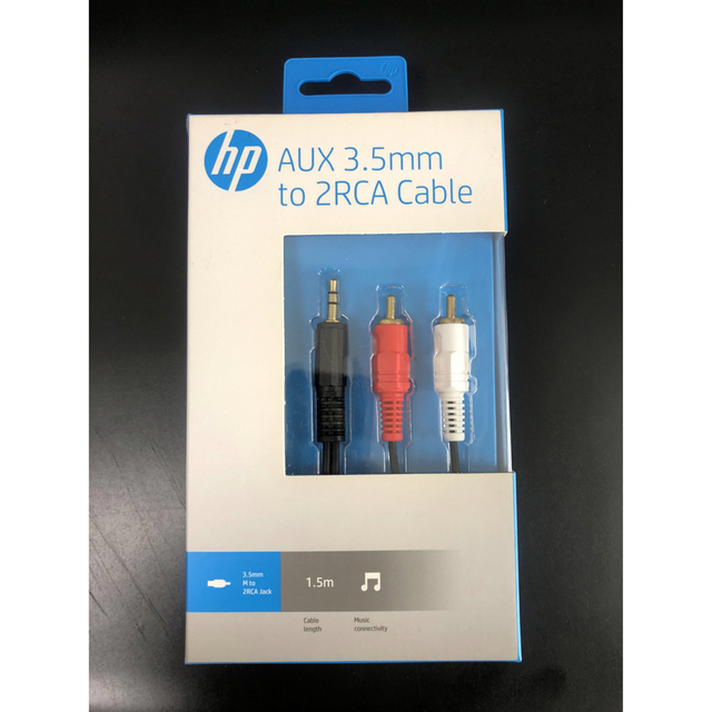 HP(ヒューレットパッカード)のhp 純正品 AUX3.5mm to 2RCA Cable スマホ/家電/カメラのオーディオ機器(その他)の商品写真