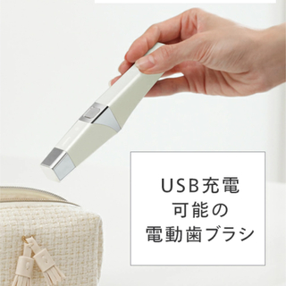 TWINBIRD - 【新品】【即購入可】ツインバード 音波振動式 USB充電歯ブラシ パールホワイト