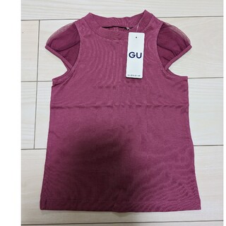 ジーユー(GU)の新品未使用　GU　シアースリーブT(半袖)　110cm(Tシャツ/カットソー)