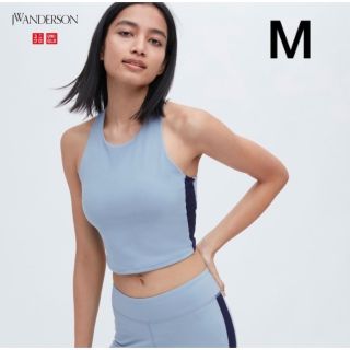 ユニクロ×jwanderson クロップドブラタンクトップ ブルー M