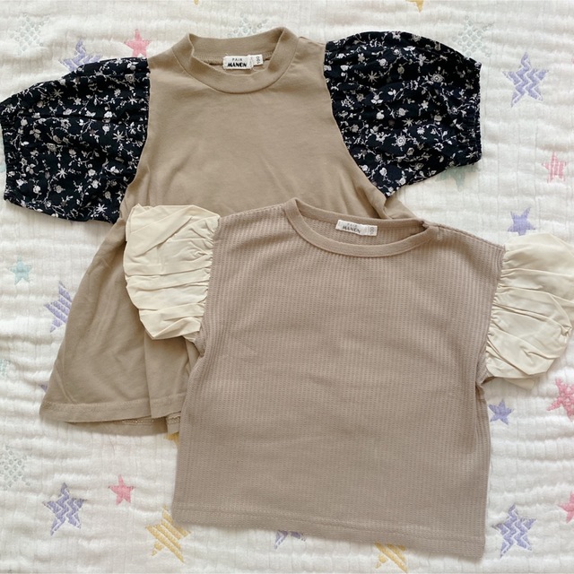 petit main(プティマイン)の☆2点セット100サイズ☆美品☆PAIR MANON(ペアマノン)半袖Tシャツ☆ キッズ/ベビー/マタニティのキッズ服女の子用(90cm~)(Tシャツ/カットソー)の商品写真