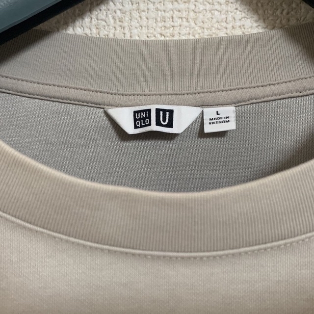 UNIQLO(ユニクロ)のエアリズムコットンオーバーサイズTシャツ（5分袖）ライトグレー メンズのトップス(Tシャツ/カットソー(半袖/袖なし))の商品写真