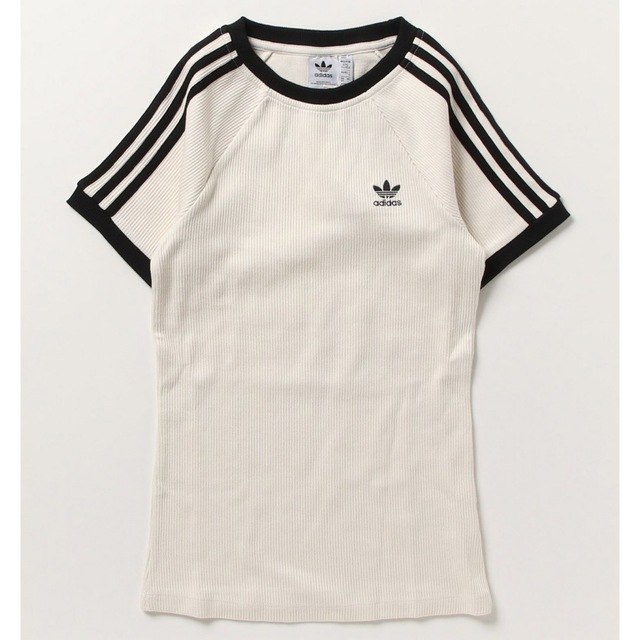 【大人気デザイン】adidas☆トレフォイルロゴ入りTシャツ　袖ストライプ