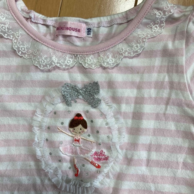 mikihouse(ミキハウス)の110センチトップス2枚セット キッズ/ベビー/マタニティのキッズ服女の子用(90cm~)(Tシャツ/カットソー)の商品写真