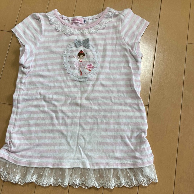 mikihouse(ミキハウス)の110センチトップス2枚セット キッズ/ベビー/マタニティのキッズ服女の子用(90cm~)(Tシャツ/カットソー)の商品写真