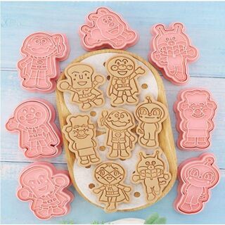 新品 アンパンマン クッキー型 全身 キャラ弁 ８個(調理道具/製菓道具)