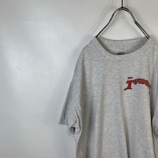 ヘインズ(Hanes)のD185 ヘインズ　ワンポイントロゴ　バックプリント　L グレー　半袖　Tシャツ(Tシャツ/カットソー(半袖/袖なし))