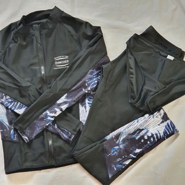 XXL 水着 レディース ラッシュガード 長袖 ビギニ 体型カーバ 5点セット レディースの水着/浴衣(水着)の商品写真