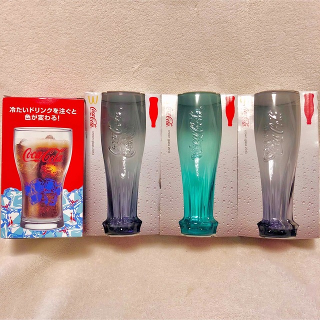 コカ・コーラ ノベルティ マクドナルド✖︎コカコーラ グラス3個  色が変わるグラス1個の通販 by きらり's shop｜コカコーラならラクマ