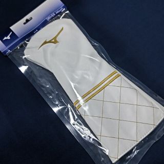 ミズノ(MIZUNO)のミズノ／ドライバー用ヘッドカバー（ホワイト✕ゴールド）　460cc対応☆新品(その他)