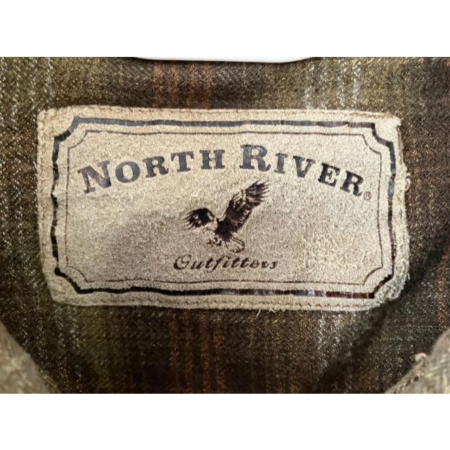 NORTH RIVER シャツ オンブレチェック柄 M オールド メンズのトップス(シャツ)の商品写真