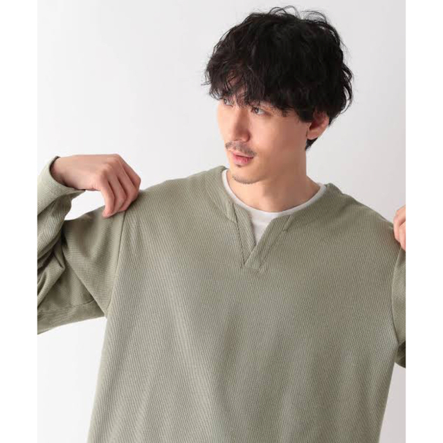 GLOBAL WORK M アツデキーネックレイヤード グローバルワーク トップ | フリマアプリ ラクマ