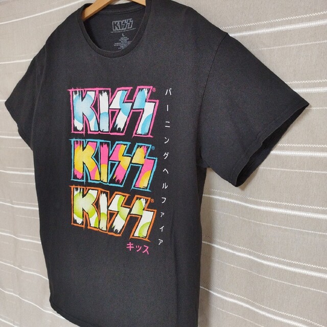 KISS キッス 1977年初来日限定復刻バンドTシャツ tシャツ バンt 黒