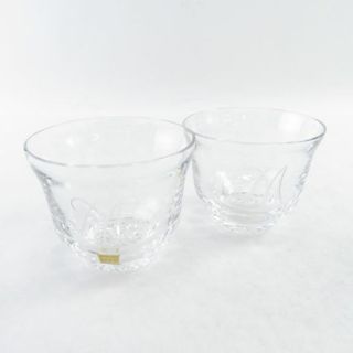 マイセンクリスタル(Meissen Crystal)の美品 Meissen Crystal マイセンクリスタル M 冷茶 グラス 2点 クリア クリスタル ペア ロゴ イニシャル SY6031D (グラス/カップ)