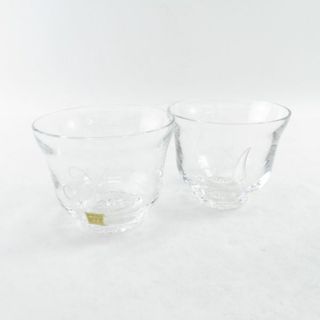 マイセンクリスタル(Meissen Crystal)の美品 Meissen Crystal マイセンクリスタル M 冷茶 グラス 2点 クリア クリスタル ペア ロゴ イニシャル SY6033D (グラス/カップ)