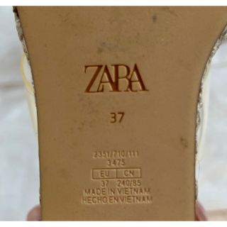 ZARA - ZARA ザラ ビニール ウェッジ サンダル ラフィアの通販 by