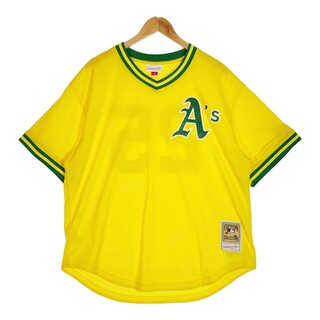 ミッチェルアンドネス(MITCHELL & NESS)の★ミッチェル&ネス OAKLAND ATHLETICS メッシュ ユニフォーム(Tシャツ/カットソー(半袖/袖なし))