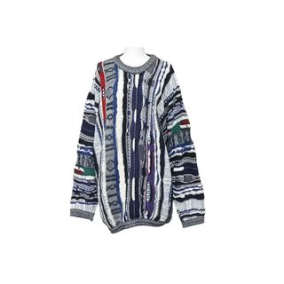 COOGI クージー ニット・セーター 3D立体ニット 編み込み マルチカラー ピンクイエロー系 サイズXL 美品  49226