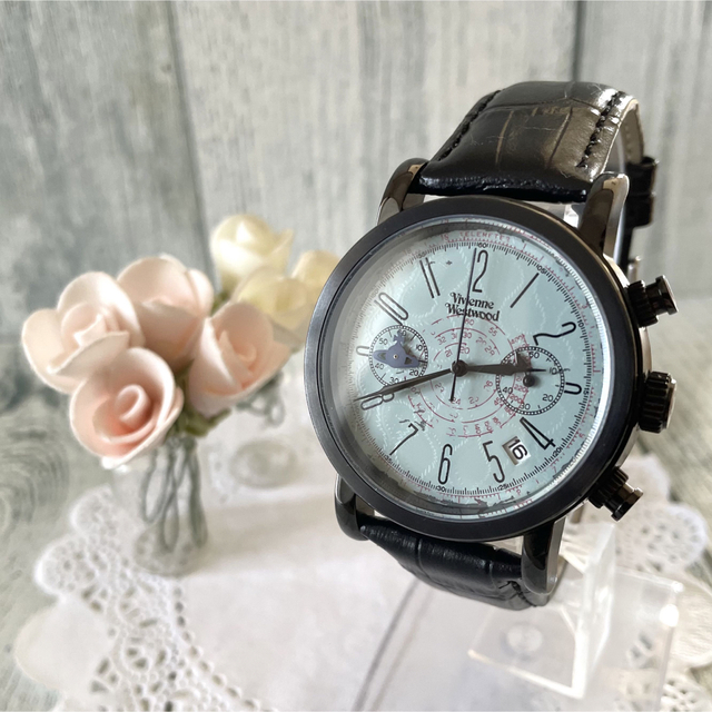 Vivienne Westwood - 【美品】vivienne 腕時計 ダメージ スクイグル ブラック ブルー調の通販 by soga's