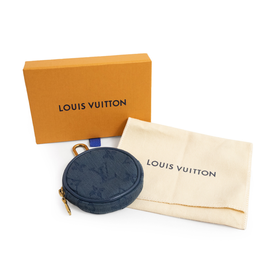 LOUIS VUITTON(ルイヴィトン)のルイ ヴィトン ラウンドポーチ キーリング付き コインケース 小銭入れ 財布 モノグラムデニム インディゴブルー 青 M68290 箱付 LOUIS VUITTON（新品・未使用品） レディースのファッション小物(コインケース)の商品写真