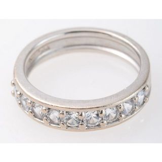 スタージュエリー(STAR JEWELRY)のSTAR JEWELRY K18WG ダイヤモンド 一文字リング 21-471(リング(指輪))