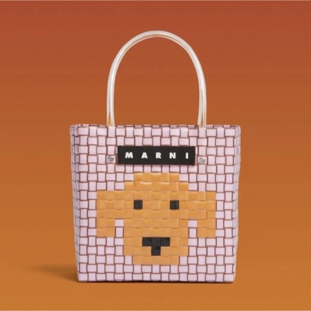 バッグお値下げ⭐︎ MARNI MARKET アニマルバスケット ピンクドッグ 犬