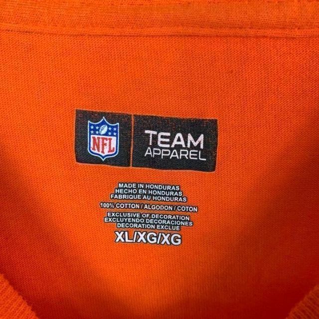 D221 NFL ビッグプリント　プリントロゴ　 XL オレンジ　半袖　Tシャツ メンズのトップス(Tシャツ/カットソー(半袖/袖なし))の商品写真