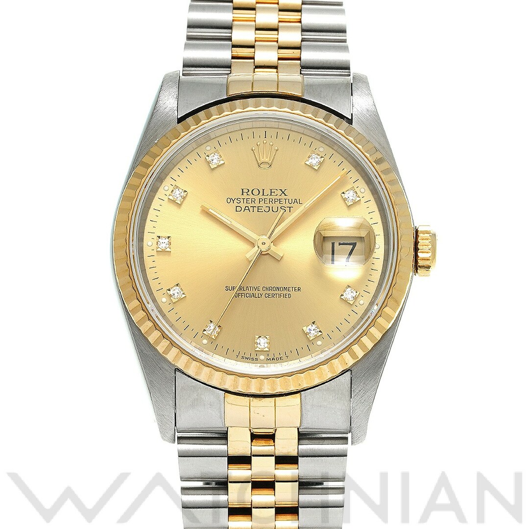 中古 ロレックス ROLEX 16233G X番(1991年頃製造) シャンパン  ダイヤモンド メンズ 腕時計