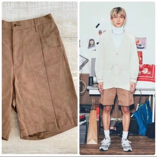 ネオンサイン(NEON SIGN)の21ss 新品 ネオンサイン モノグラム ワイド ショート パンツ サイズ 46(ショートパンツ)