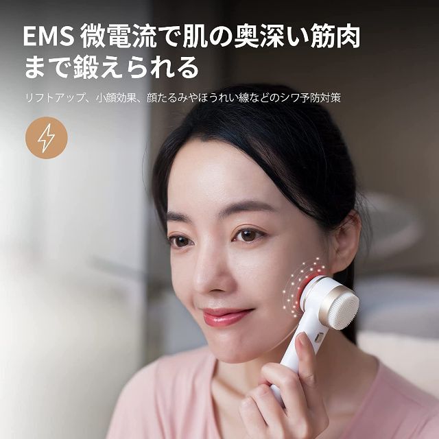 【新品】Arpha 美顔器 多機能 音波洗顔ブラシ EMS イオン導入導出