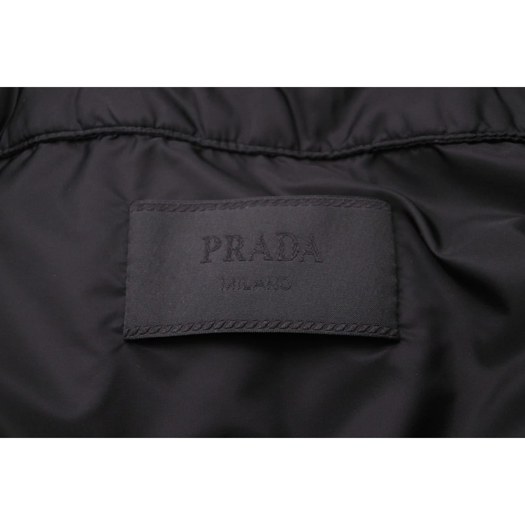 極美品 PRADA プラダ ダウンジャケット ジップアップ タートル トライアングルロゴ ブラック ACU1 2019 410 サイズ52  49392